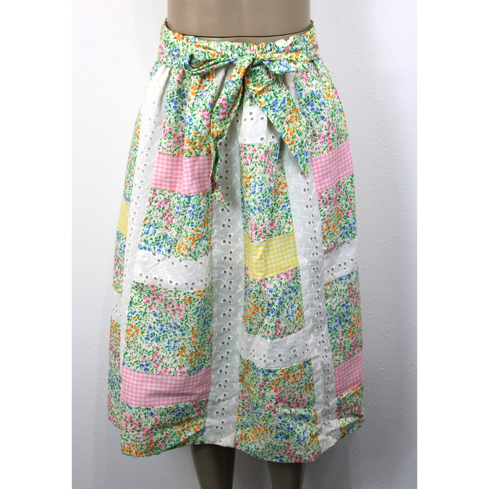 MR.HANK Vintage 60s 70s Patchwork MOD Boho Hippie Skirt Waist Stretch